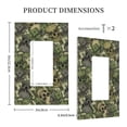 thumbnail image 3 of Fotbe Green Skulls Print Duplex Receptacle Wall Plate, 1-Gang 5.0" x3.0" Wall Outlet Covers, Dual Outlet Faceplates Covers, Color-matched Screws Included-Style U, 3 of 6