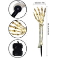 thumbnail image 4 of Halloween Decoration Lights, 2Pcs 18.3" Skeleton Skull Hand Lights, Battery Powered 40LED Outdoor Pathway Lights ,Waterproof 8 Mode Lights for Halloween Holiday Party Decor, 4 of 6