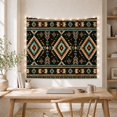 thumbnail image 5 of Diamond Geometric Pattern on Dark Woven Fabric, Moody Boho Style for Boho Decor Lovers, Southwestern Wall Decor, Housewarming Gift, Tapestry Wall Hanging for Bedroom and Dorm, 5 of 7