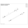 thumbnail image 3 of Kingston Brass CC417 Vintage Tub Supply Line Wall Support for CC46x, CC47x, CC48x, Brushed Brass, 3 of 4