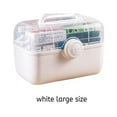 thumbnail image 4 of Guardoinrt Pill Case 2-layers First Aid Kit Storage Box Household Plastic Container White large, 4 of 6