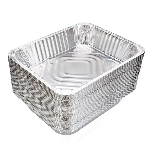VEZEE 9x13 Half Size Aluminum Disposable Pans - Serve Various Delicacies for Events Counts-40