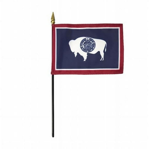 Annin Flagmakers 150050 4 x 6 in. Eb Wyoming Mounted, Pack Of 12