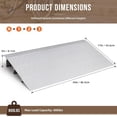 thumbnail image 2 of 3 In Rise Aluminum Door Threshold Ramp Non-Slip Entry Ramp 800 Lbs Capacity Adjustable for Wheelchairs Scooters Walkers and Strollers, 2 of 6