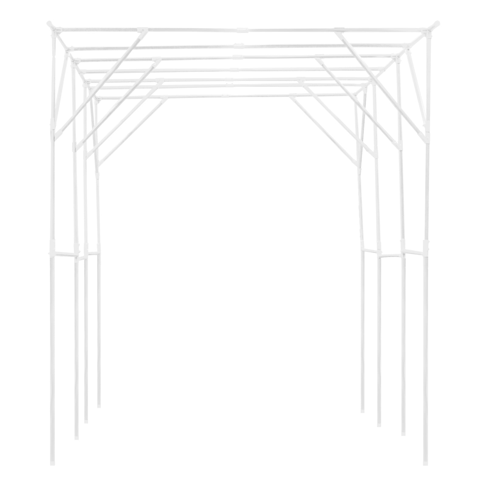 Grape Vine Trellis, Garden Trellis for Climbing Plants, Plant Support Rack Trellises 300*200*230cm White