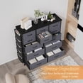 thumbnail image 4 of Drawer Wood Dresser with 12 Drawers, Sturdy Steel Frame, Storage Dresser for Bedroom, Charcoal Black, 4 of 7