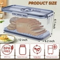 thumbnail image 6 of JUNLIN Airtight Bread Box with Lid ,Time Recording, Kitchen Countertop Storage Container,Store Bread, Toast, Donut and fruits,Gray, 6 of 11