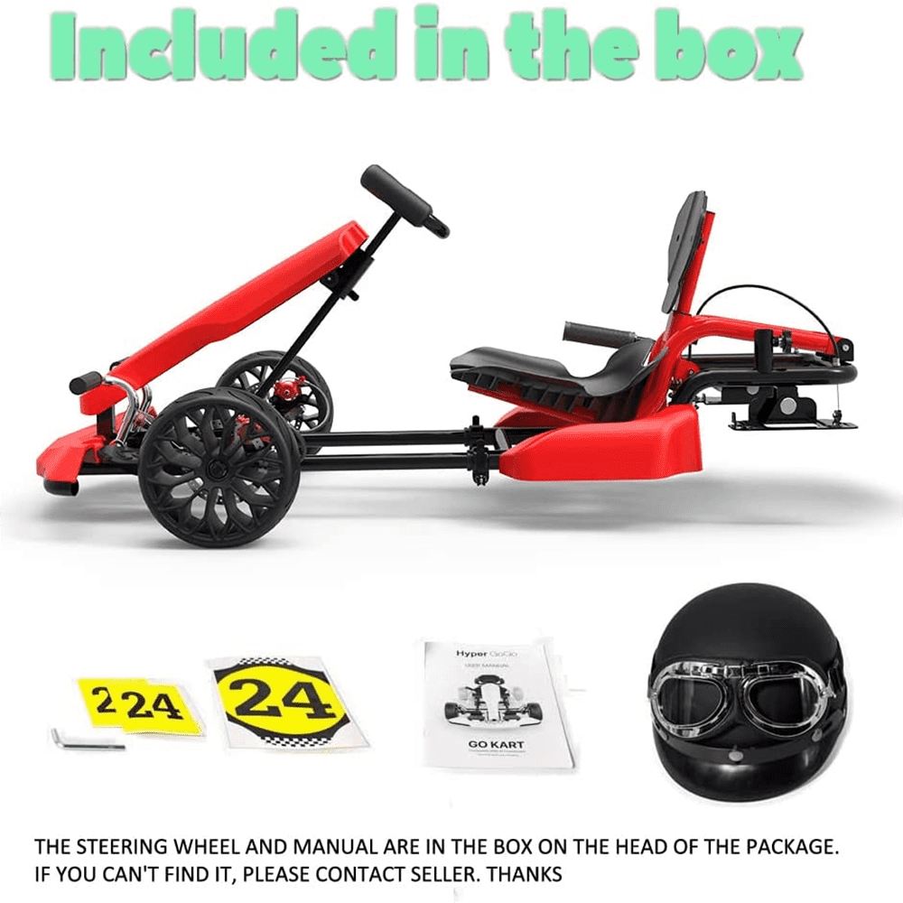 HYPER GOGO Drift GoKart Kit Converts Hoverboard to Outdoor Race Pedal Car for Kids Adults Walmart