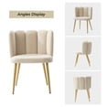 thumbnail image 2 of Velvet Dining Side Chair, Tina's Home Upholstered Adult Accent Chair Metal Legs Living Room Bedroom, 2 of 7