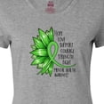 thumbnail image 4 of Inktastic Mental Health Awareness Green Sunflower Ribbon Women's T-Shirt, 4 of 5