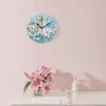 thumbnail image 3 of 10 Inch Wall Clock Battery Operated Silent Clock Decorative for Office, Kitchen, Outdoor, Living Room，Butterfly Daisy Elegant, 3 of 4