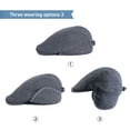 thumbnail image 4 of Men's Winter Newsboy Trapper Basecap with Ear Flaps Warm, Insulated Elmer Fudd Baseball Cap Lined with Wool and Faux Fur for Cold Weather Protection M Black, 4 of 6