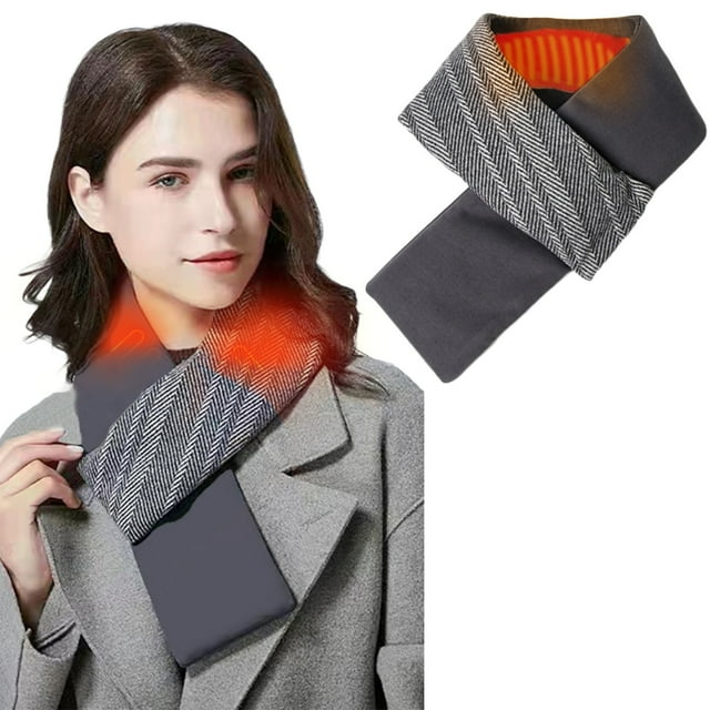 Xihbxyly Bufanda Térmica para El Cuello, Almohadilla Térmica Mejorada, 3 Niveles de Calor, Tela Suave para Mayor Comodidad, Diseño Ligero, Alivio Del Dolor En Invierno, Batería Externa Usb Portátil,