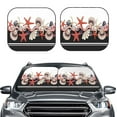 thumbnail image 2 of Xecao Starfishes Shells for Foldable Car Sun Shades (2-Pack) offer sun protection with an easy-fold design for convenient windshield shading., 2 of 7