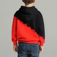thumbnail image 5 of CYRBOKO Boys Hoodies, Color-blocked Pullover Casual Long Sleeve Spring Sweatshirts Red Size 7-8 T, 5 of 7