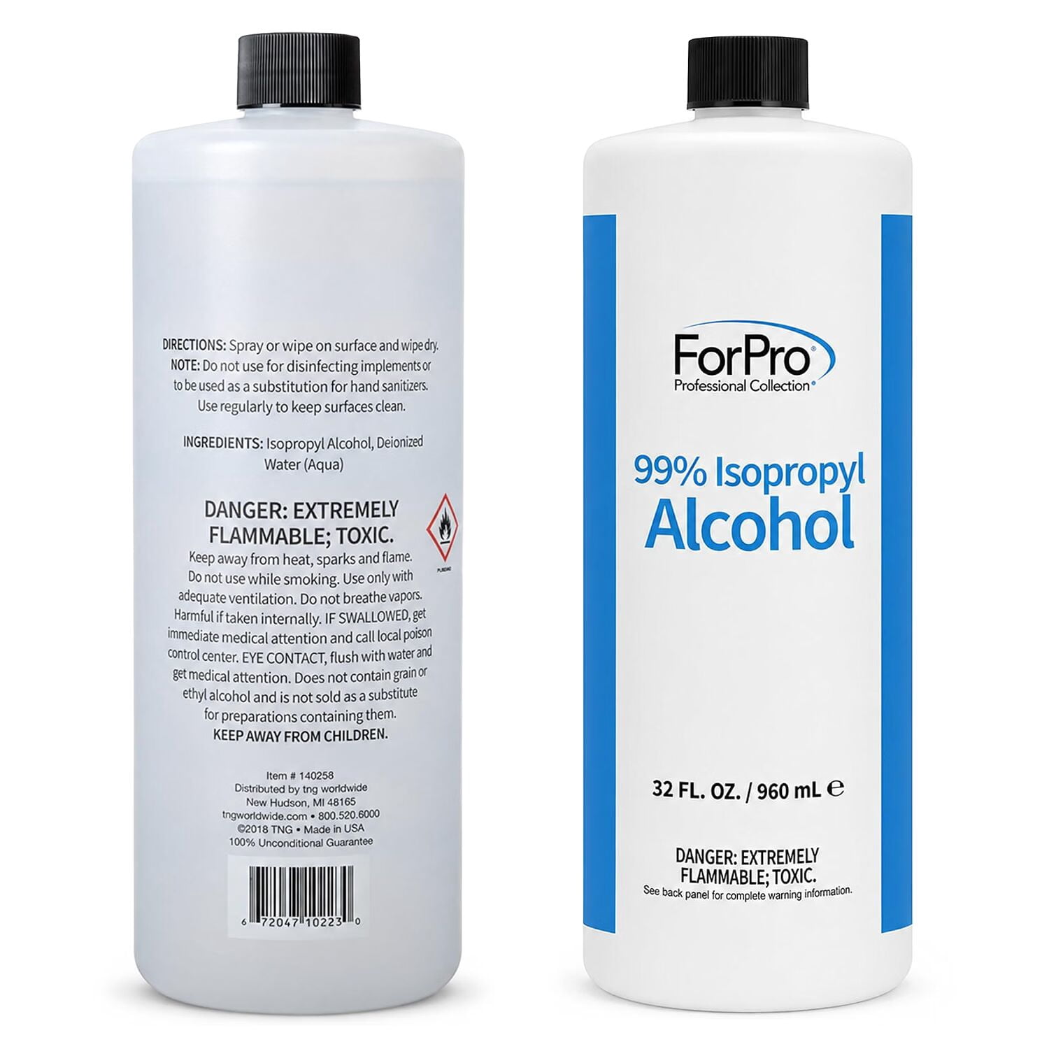 ForPro 99% Isopropyl Alcohol (IPA), Pure & Unadulterated Concentrated Alcohol, 32 fl oz
