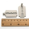 thumbnail image 3 of Resistant 201 Stainless Steel Blade Pendants Stainless Steel color 41.5x23.5x1.5mm Hole: 4x9mm, 3 of 6