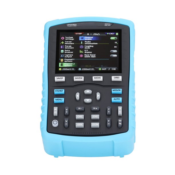 Osciloscopio generador de señal digital osciloscopio digital fluorescente 1 miliohmio -18PF Impedancia de entrada Enchufe estadounidense 100-240 V 2 canales para fábricas ANGGREK Otros