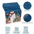 thumbnail image 5 of Bed Runner Scarf for Cal.King Size Bed, Navy Blue Snowman Christmas Beds Scarf Throws for Foot of Bedding, Xmas Tree Ball Snowflake Elk Decorative Beds Runners for Bedroom Guestroom, 102"x20", 5 of 8