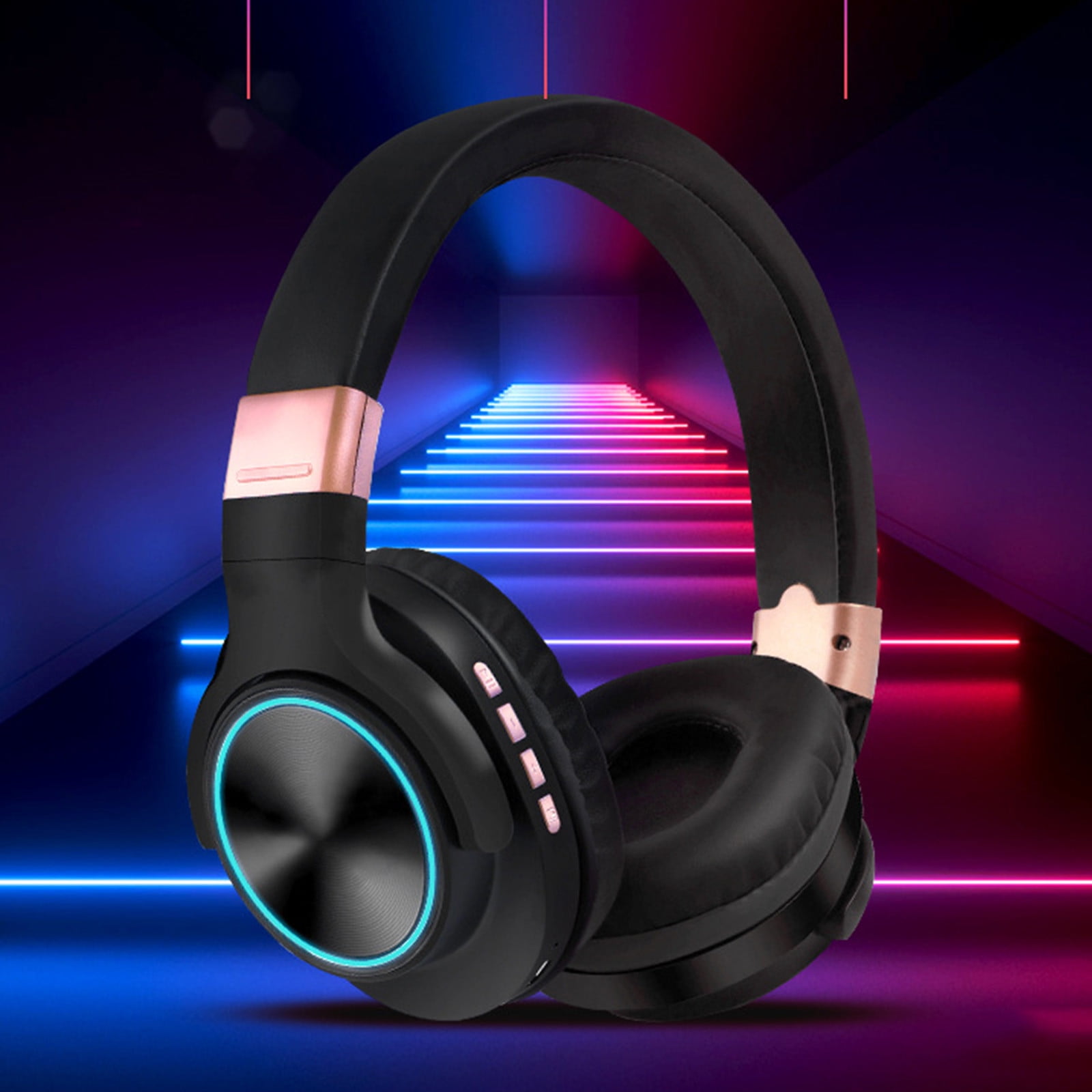 Matoen Active Noise Cancelling Headphones, Bluetooth Headphones, Wireless Over Ear Headphones Bluetooth 5.0 Microphone Deep Bass Headset, 40 Hours Playtime for Travel Work/Cell Phone - Black
