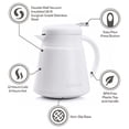 thumbnail image 3 of Lafeeca Thermal Coffee Carafe Tea Pot Stainless Steel, Double Wall Vacuum Insulated, Cool Touch Handle, Hot and Cold Retention, Non-Slip Silicone Base, BPA Free Winter White, 3 of 5