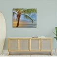 thumbnail image 2 of Sunrise Palm Tree Sky Reflection Coastal Photograph Gallery Wrapped Canvas Print Wall Art, 2 of 7