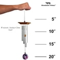thumbnail image 4 of Woodstock Wind Chimes Signature Collection, Woodstock Amethyst Chime, Small 21'' Silver Wind Chime WYBR, 4 of 8