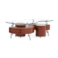 thumbnail image 3 of Global Furniture USA S-Shaped Glass-Top Coffee Table and 2 Mini Stools, 3 of 3