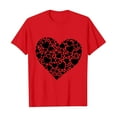 thumbnail image 2 of Goodtrade8 Valentines Shirts Womens Heart Crew Neck Valentine for Women Pullover Cute Short Sleeve Printed Gifts Womens Tops, 2 of 4