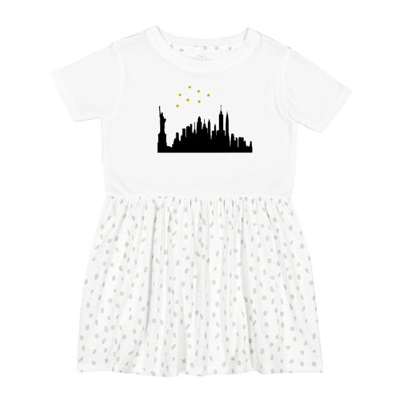 Inktastic New York Skyline Girls Toddler Dress