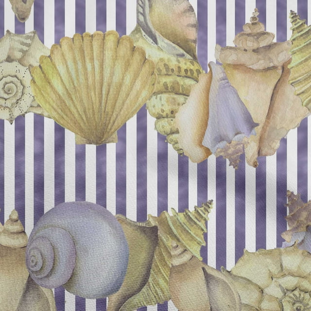 oneOone Cotton Cambric Olive Green Fabric Sea Shells Ocean Sewing Craft Projects Fabric Prints By Yard 56 Inch Wide