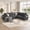 Dark Gray, variant on YOKWOK 107.8 Inch Convertible Sectional Sofa for Living Room, Large L-Shaped 7 Seat Plush Ribbed Fabric Sofa with Pull Out Couch Bed, 3-In-1 Sleeper Sofa Bed with Hidden Storage Space, Dark Grey