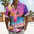 thumbnail image 6 of jowamay Hawaiian Shirts for Men Short Sleeve Summer Refreshing Drink Hawaiian Button Down Shirt for Vacation Travel, 6 of 7