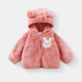 thumbnail image 2 of Lkhaha 2025 Girls Jacket Cute Cartoon Animal Print Zipper Cute Ear Hooded Baby Winter Fall Jackets Size 4-5 Years, 2 of 3