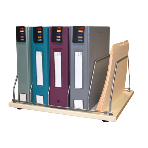 Omnimed Painted Steel Table Top Chart Rack Holder, 5 Slot