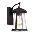 thumbnail image 2 of CHLOE Lighting FREYA Transitional 1 Light Textured Black Outdoor Wall Sconce 12" Height, 2 of 5