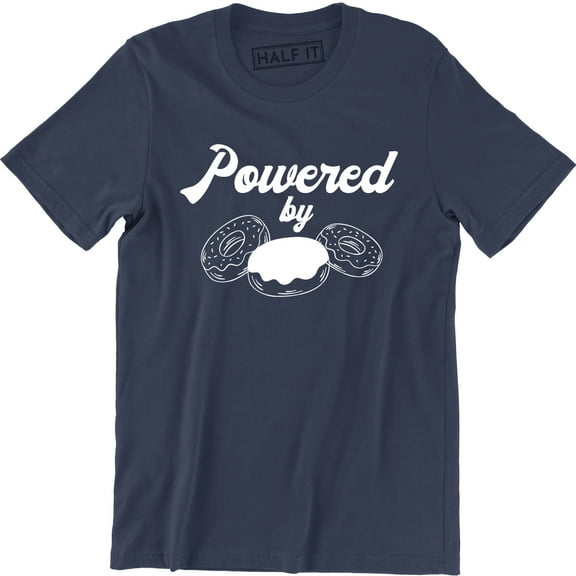 Powered By Donut Addict Owl For Donut Lover Men's Gift T-Shirt