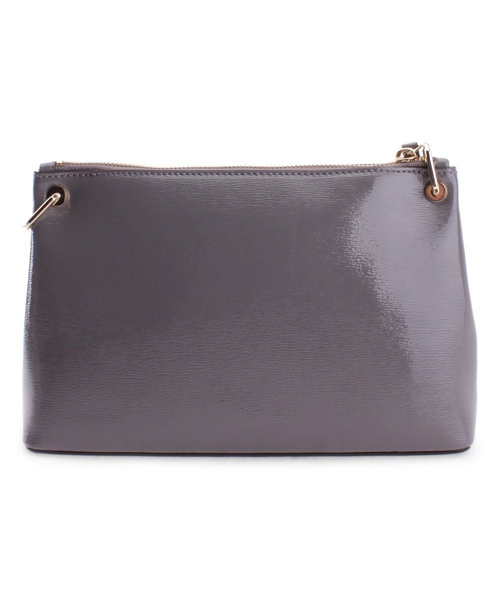 NEW KATE SPADE RIVER BIXBY PLACE GRAY CHAIN LEATHER CROSSBODY BAG HANDBAG PURSE