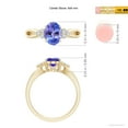 thumbnail image 4 of Angara Natural 1.25 Ct. Tanzanite with Diamond Classic Ring in 14K Yellow Gold for Women (Ring Size: 11.5), 4 of 9