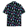 thumbnail image 4 of Retro Neon Beauty Mushroom Hawaiian Shirt For Men Vintage Tropical Mens Hawaiian Shirts Short Sleeve Button Down Shirt Men, 4 of 7