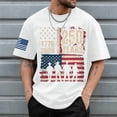 thumbnail image 2 of mgoYE 250th Anniversary USA T-Shirt Men American Flag 250th Anniversary Commemorative Tee, Crew Neck Loose Fit Daily Tee(White,M), 2 of 5