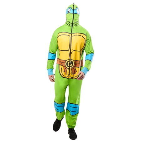 Teenage Mutant Ninja Turtles Classic Leonardo Zipsters Mask-Up Costume for Adults by Rubies, Men's Small