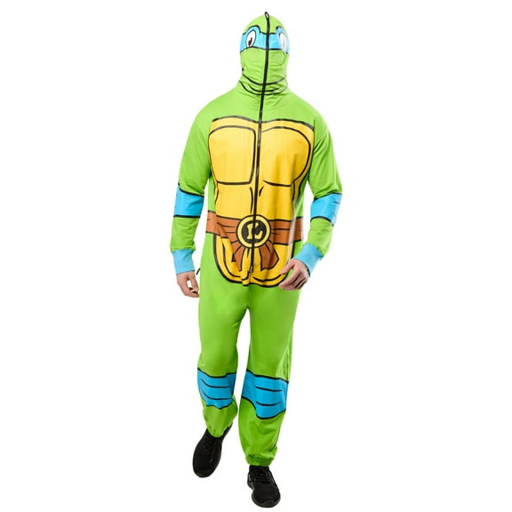 Teenage Mutant Ninja Turtles Classic Leonardo Zipsters Mask-Up Costume for Adults by Rubies, Men's Small