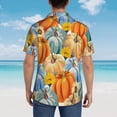 thumbnail image 6 of Bixox Men's Hawaiian Shirts Men's Pumpkins Sunflowers Print Short-Sleeve Shirt-Large, 6 of 8