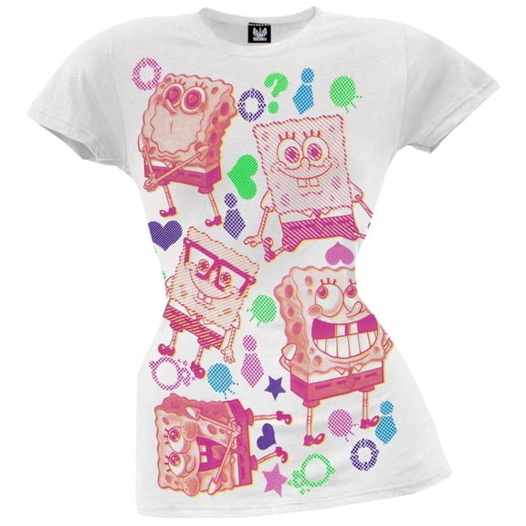 Spongebob Squarepants - Goofy Affection Juniors T-Shirt - Small