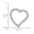 thumbnail image 3 of 14k White Gold Diamond Heart Pendant for Women, Open Contour Necklace with Round Cut Stones, Elegant Fine Jewelry Symbolizing Love, Romantic Charm for Everyday and Special Occasions, 3 of 6