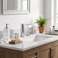 thumbnail image 3 of Wowow 3 Hole 8 in. Widespread Double Handle High Arc Bathroom Faucet with Drain Kit Included and Supply Line in Chrome, 3 of 8