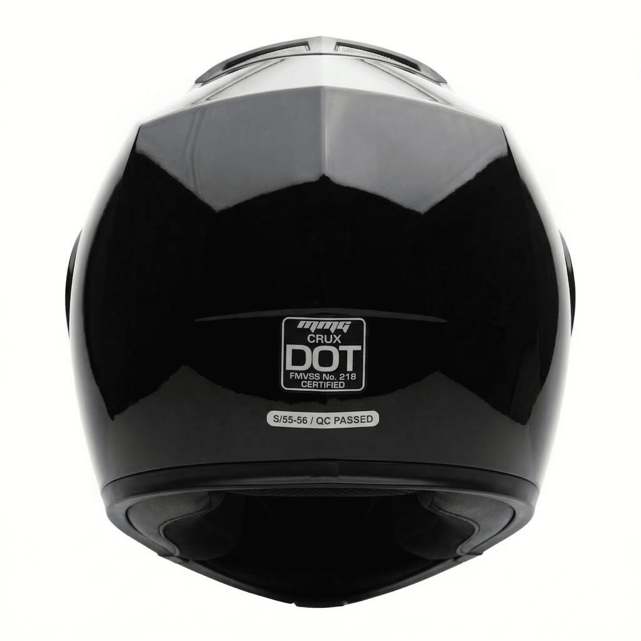 MMG Motorcycle Scooter Street Open Face Helmet DOT - Flip Up Shield - Gloss Black (Medium) Model 20
