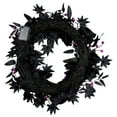 thumbnail image 4 of 24 in. Artificial Bad to the Bone Halloween Wreath, 30 Purple LED Lights, Battery Operated, Timer, 4 of 4