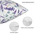 thumbnail image 3 of Yiaed Lavender Flowers Print Pillow Covers Super Soft Decorative Square Throw Pillow Covers Case Cushion Covers for Sofa Couch Bedroom Car Decor（No pillow core）-22"x22", 3 of 7